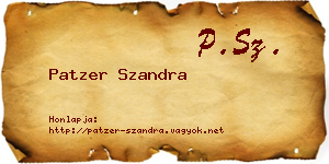 Patzer Szandra névjegykártya